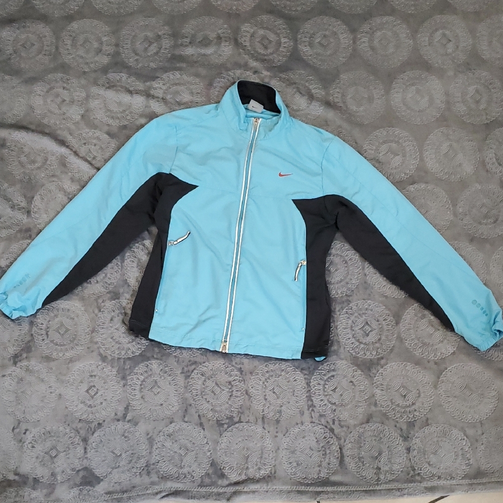 Nike Blue and Black Ski Jacket with Full Zip